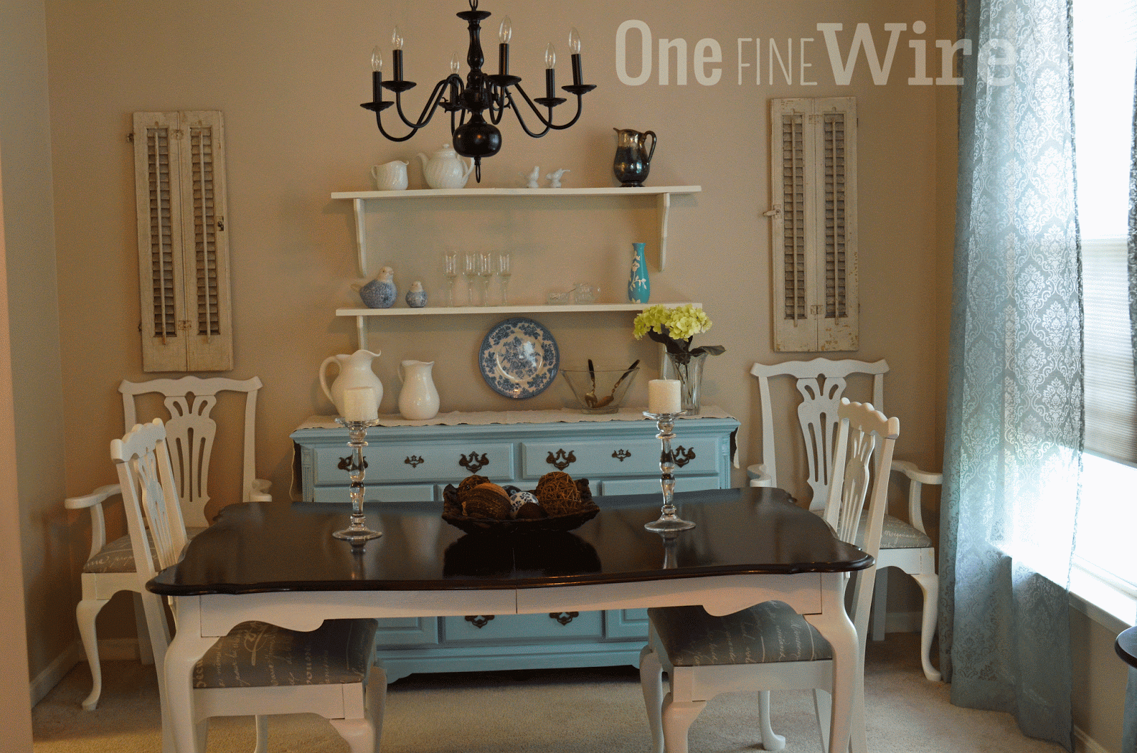 One Fine Wire: Shabby Chic Dining Room Reveal!