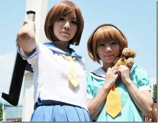 higurashi no naku koro ni cosplay - ryuga rena and houjou satoko from summer comiket 2011