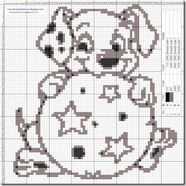 Dalmata  101 Dalmatas - Punto de cruz2