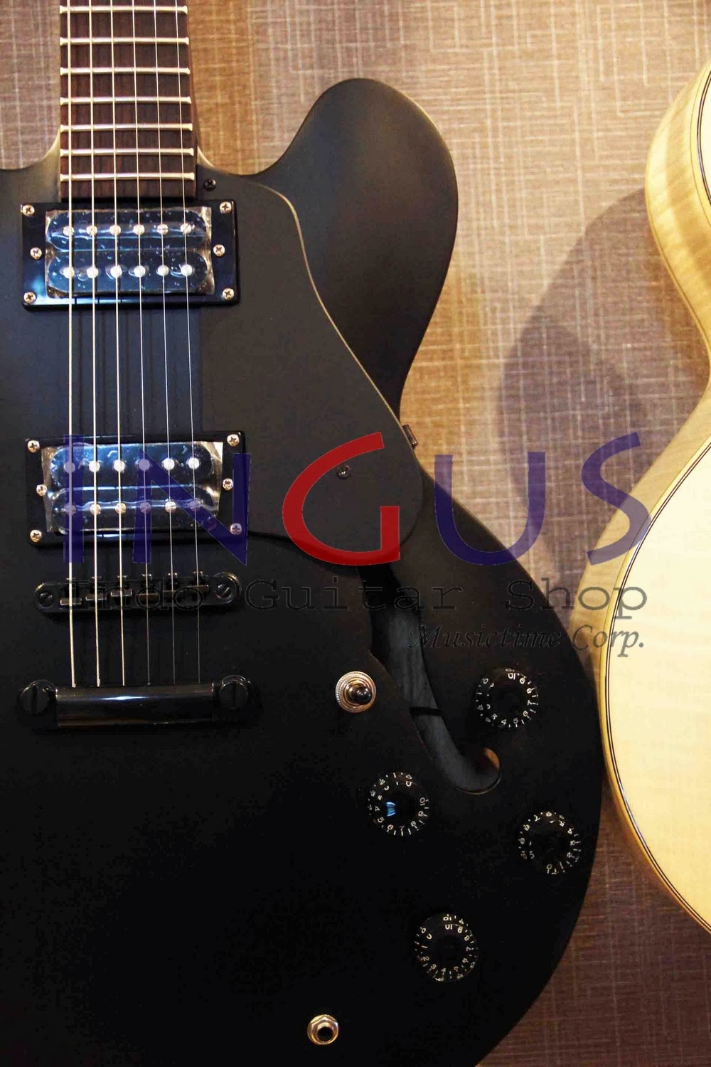 Jual Gitar: Gibson Black Hollow Custom