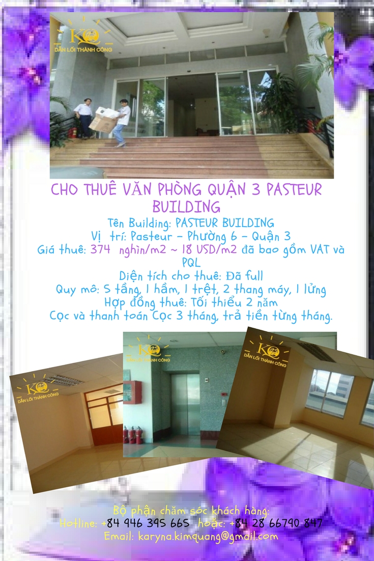 Cho thuê văn phòng quận 3 Pasteur building