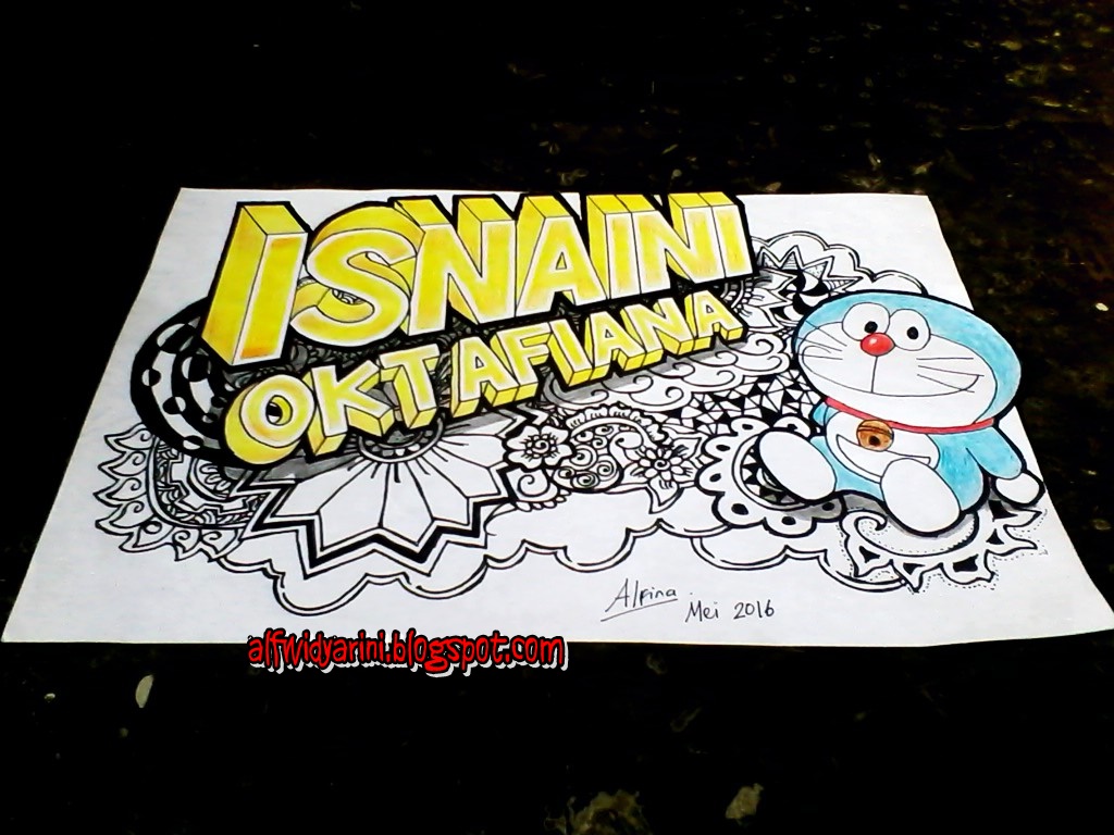 Inilah 10 Contoh Gambar 3D Doodle Sederhana WIDYARINI29