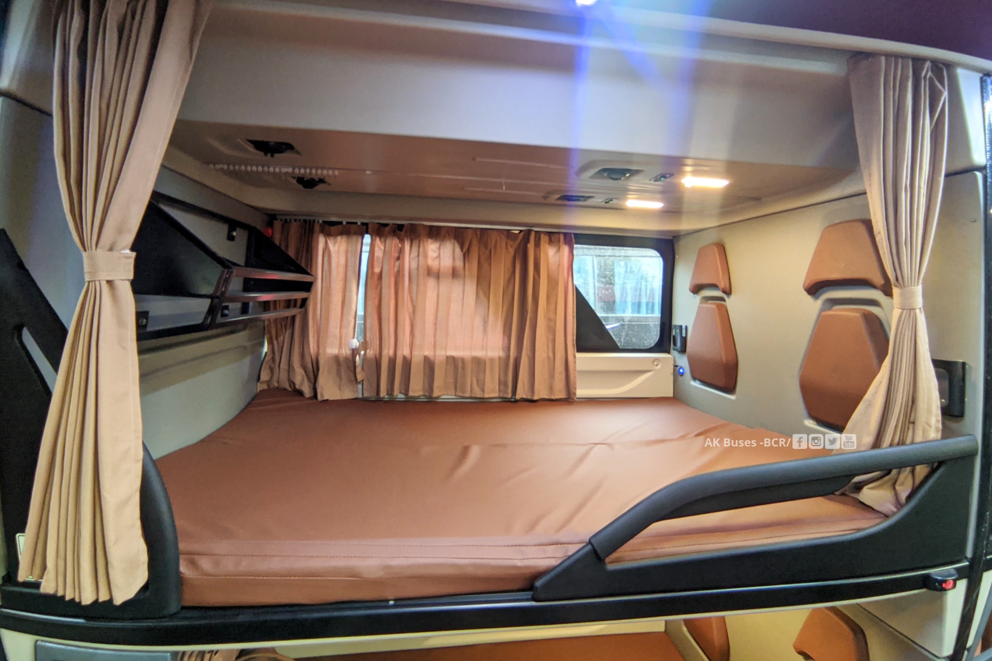 Krishna Transconnect VECV Bus Interior double sleeper