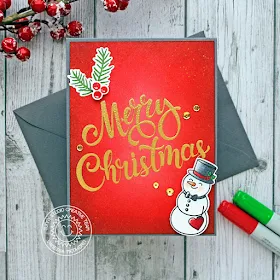 Sunny Studio Stamps: Season's Greetings Feeling Frosty Holiday Card by Vanessa Menhorn