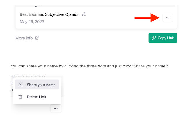 ChatGPT Shared Links SHare your Name