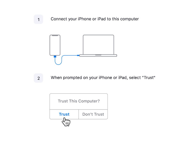 Trust Button when sharing an iPad on Zoom