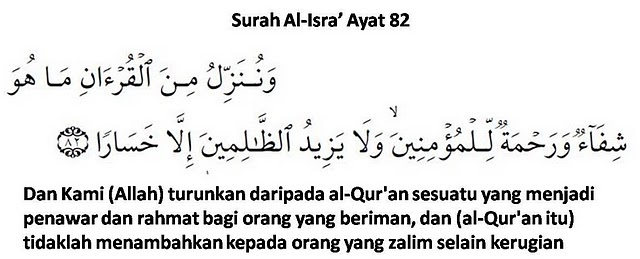 Darul Nur Syifa Insan: Surah Al-Isra' Ayat 82