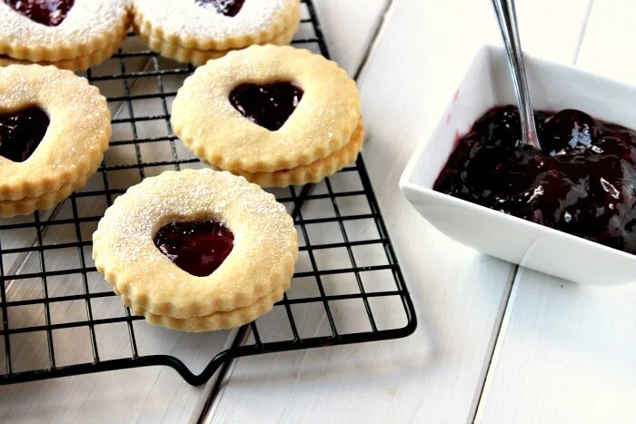 Jam Heart Biscuits