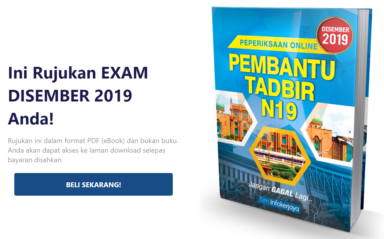 Contoh Soalan Peperiksaan Pembantu Tadbir N19 - Panduan 