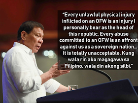 President Rodrigo Duterte  was furious about the latest report of death of a Filipino woman who was found inside a freezer in an abandoned flat in Kuwait, saying he is ready to take “drastic measures” to prevent further loss of lives among overseas Filipino workers (OFWs) in Kuwait and other Gulf nations.  In a press conference in Davao, President Duterte said that Filipinos are not slave to anyone.  Out of his genuine concern for the Overses filipino Workers (OFWs), Duterte could not hold back his anger after reading the news about the death of Joanna Daniela Demafelis.         Duterte again reiterated that he does not want any quarrel with the Arab nations, but he appeal that the governments of these countries to ensure that OFWs in the Middle East are treated right.    “What are you doing to my countrymen? And if I were to do it to your citizens here, would you be happy?” Duterte asked.    “Is there something wrong with your culture? Is there something wrong with the values?”   President Duterte said that he must do something to stop the inhumane treatment to the OFWs, saying that it is useless to be in the position as president if he cannot do anything about it.    The deployment ban of OFWs to Kuwait enforced last month stays indefinitely.  Sponsored Links  President Duterte also directed Labor Secretary Silvestre Bello III to repatriate every Filipinos  in Kuwait who wants to go home in 72  hours. He said that he will ask the help of the airline companies in the Philippines for the transportation.    The President recently met with Kuwait Ambassador to the Philippines Saleh Ahmad Althwaikh and was invited to visit the Gulf state.           Advertisements  Read More:  Body Of Household Worker Found Inside A Freezer In Kuwait; Confirmed Filipina  Senate Approves Bill For Free OFW Handbook    Overseas Filipinos In Qatar Losing Jobs Amid Diplomatic Crisis—DOLE How To Get Philippine International Driving Permit (PIDP)    DFA To Temporarily Suspend One-Day Processing For Authentication Of Documents (Red Ribbon)    SSS Monthly Pension Calculator Based On Monthly Donation    What You Need to Know For A Successful Housing Loan Application    What is Certificate of Good Conduct Which is Required By Employers In the UAE and HOW To Get It?    OWWA Programs And Benefits, Other Concerns Explained By DA Arnel Ignacio And Admin Hans Cacdac   ©2018 THOUGHTSKOTO  www.jbsolis.com   SEARCH JBSOLIS, TYPE KEYWORDS and TITLE OF ARTICLE at the box below