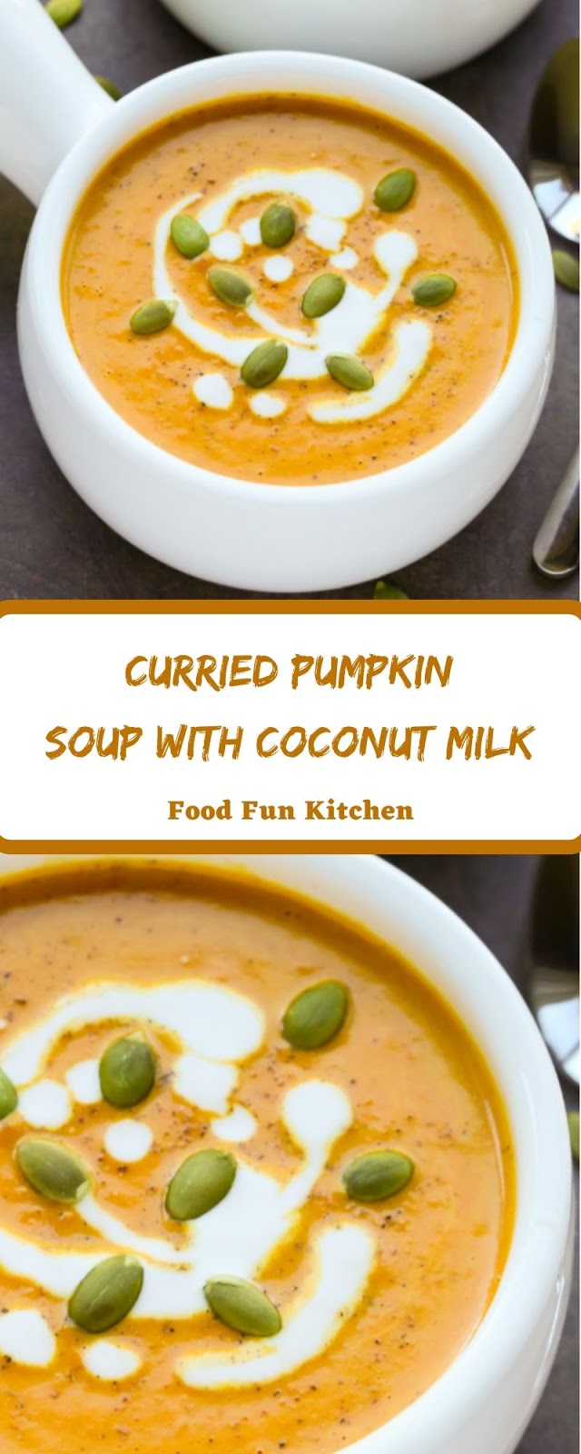 CURRIED PUMPKIN SOUP WITH COCONUT MILK
