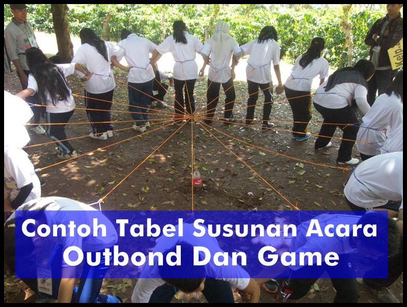 Contoh Tabel Susunan Acara Outbond Dan Game Lengkap  MUDA 