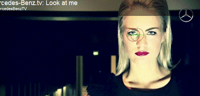 Elisha Cuthbert for the promotion of the Mercedes CLS video