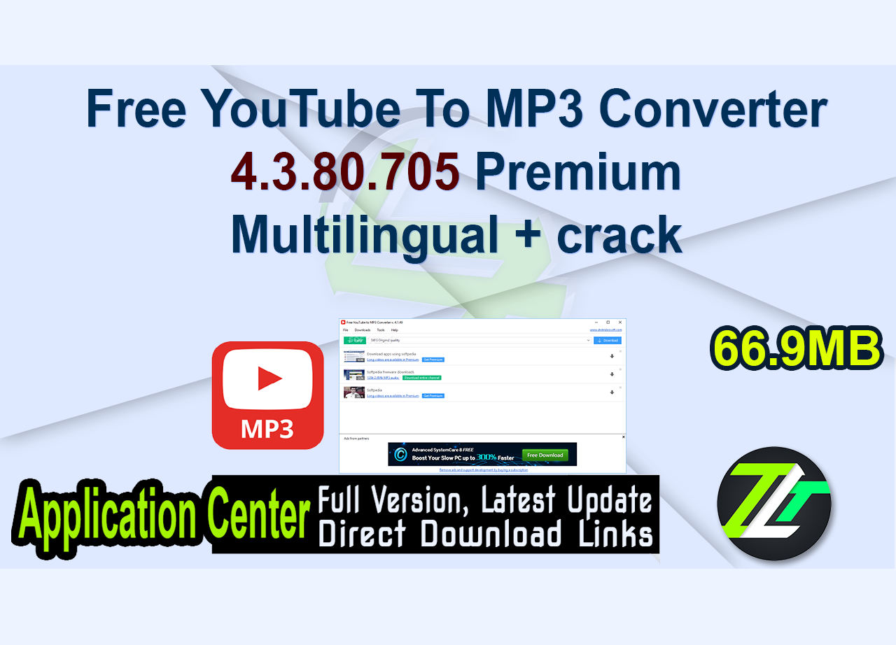 Free YouTube To MP3 Converter 4.3.80.705 Premium Multilingual + crack
