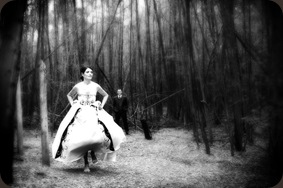 Bride and groom in forest - Joretha Taljaard Wedding Photography
