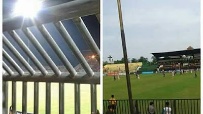 Suporter di Stadion Ratu Pamelangan meminta memotong Pagar ditribun penonton yang mengganggu