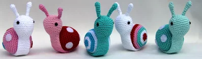 caracoles amigurumi
