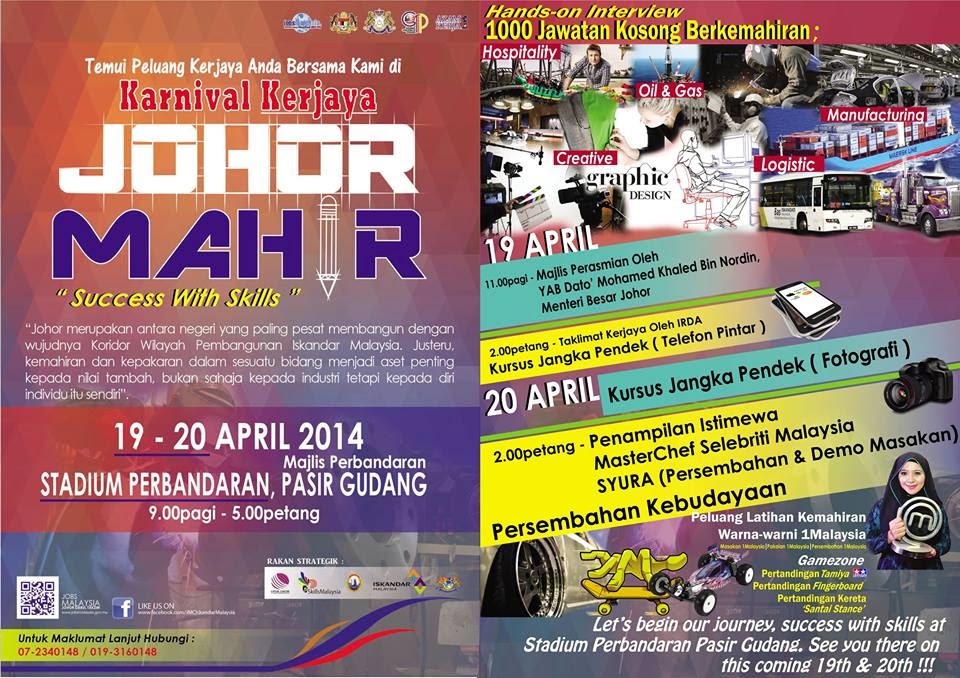 Karnival Kerjaya 2014 : Johor MAHIR  Kerja Kosong Terkini