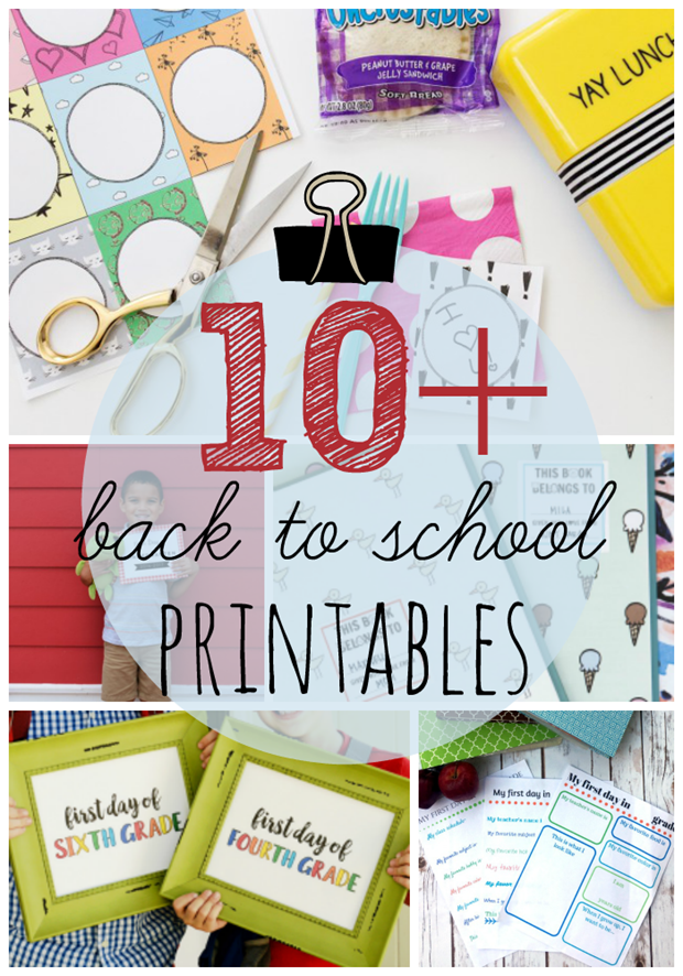 10  Back to School Printables