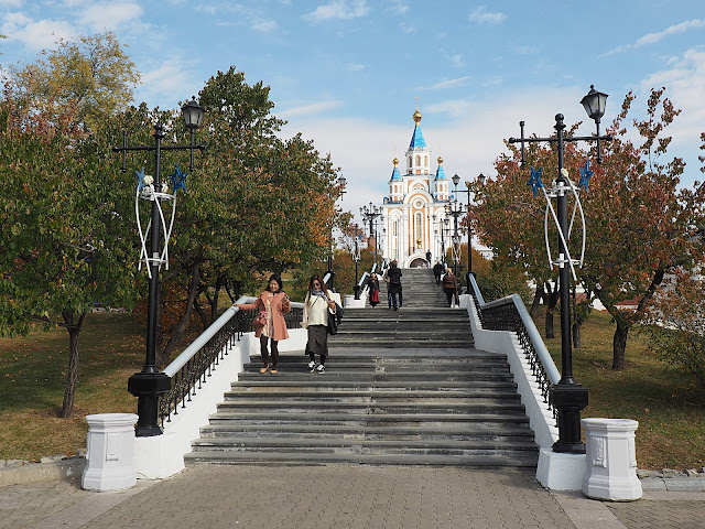 Хабаровск - лестница на набережной реки Амур