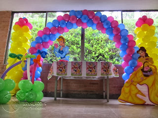 DECORACION CON GLOBOS PRINCESAS DISNEY