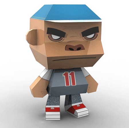 Gorillaz Paper Toy Russel Hobbs