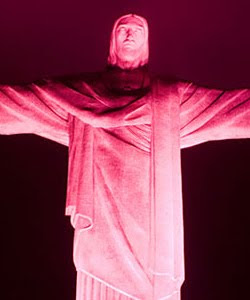 Cristo Redentor rosa
