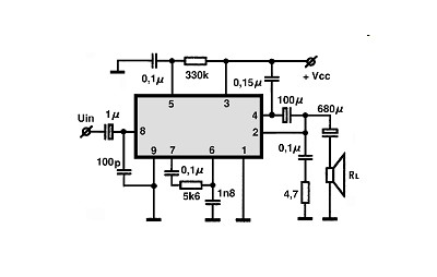10W Audio Amplifier Circuit using TDA 1010