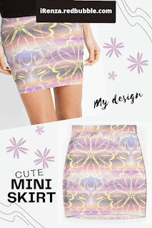 Flower pastel mandala Mini Skirt.