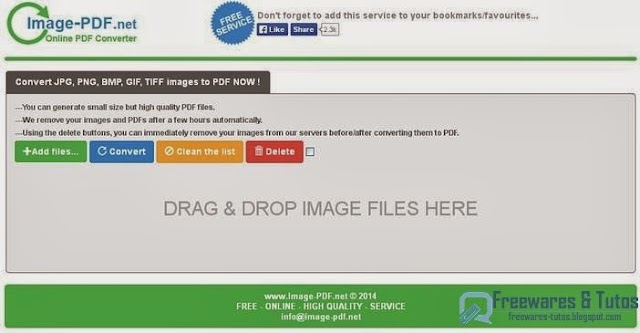 Convert JPG to PDF free : un nouveau service web pour convertir facilement des images (JPG, PNG, BMP, GIF, TIFF) en fichiers PDF