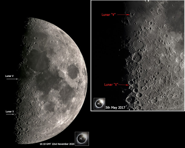 Two photos of the X and V taken at best and once terminator has moved over them