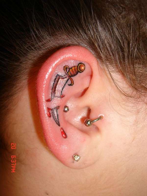 Inked Plus Cute ear tattoos