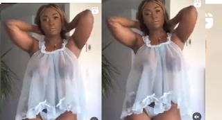 A beautiful lady seduces guys online with a see through nightie, as she poses in a bedroom video
