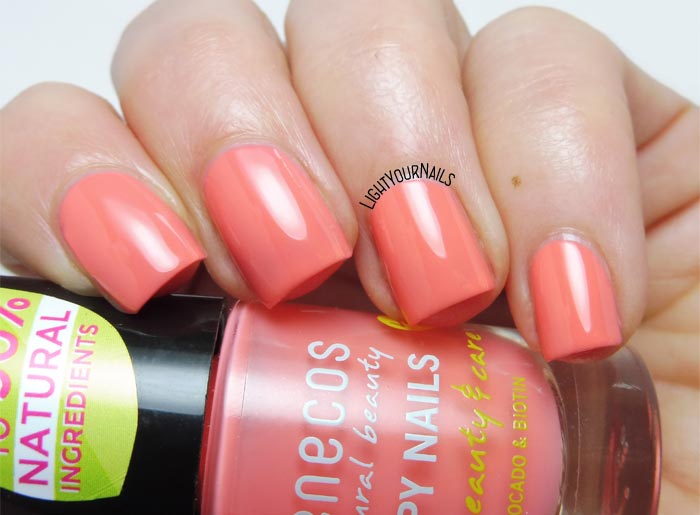 Smalto color pesca Benecos Peach Sorbet peach colored nail polish #nails #unghie #lightyournails #benecos