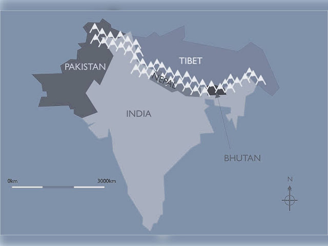 Himalayan Mountains On World Map