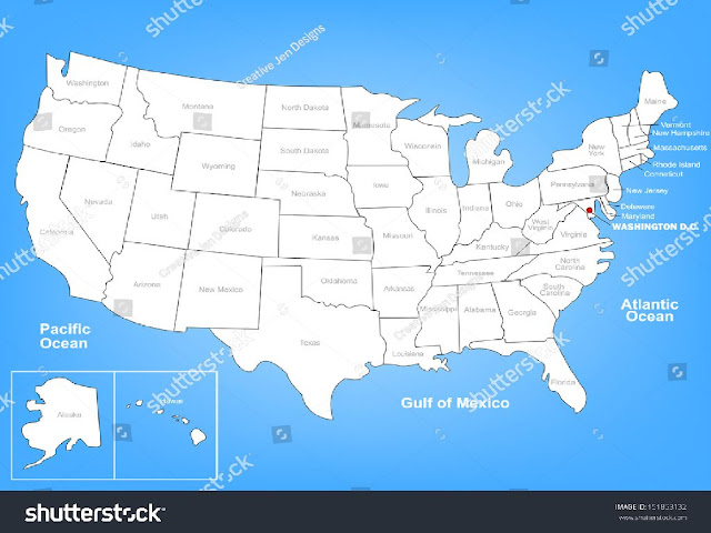 Map Of The United States Washington Dc 