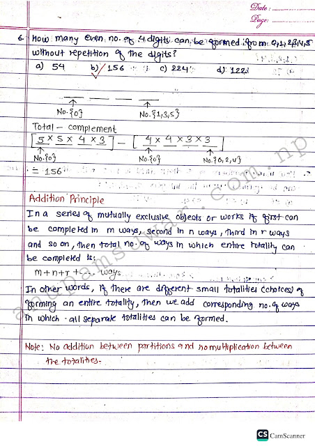 Complete Notes for Permutation and Combination | Class 12 Mathematics Permutation & Combination