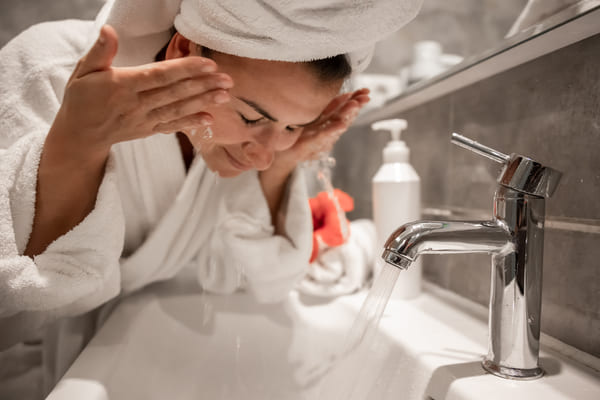 Skincare trị mụn đầu đen với sữa rửa mặt