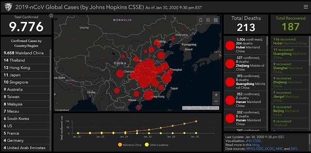 Harta epidemică 28.01 - 31.01.2020