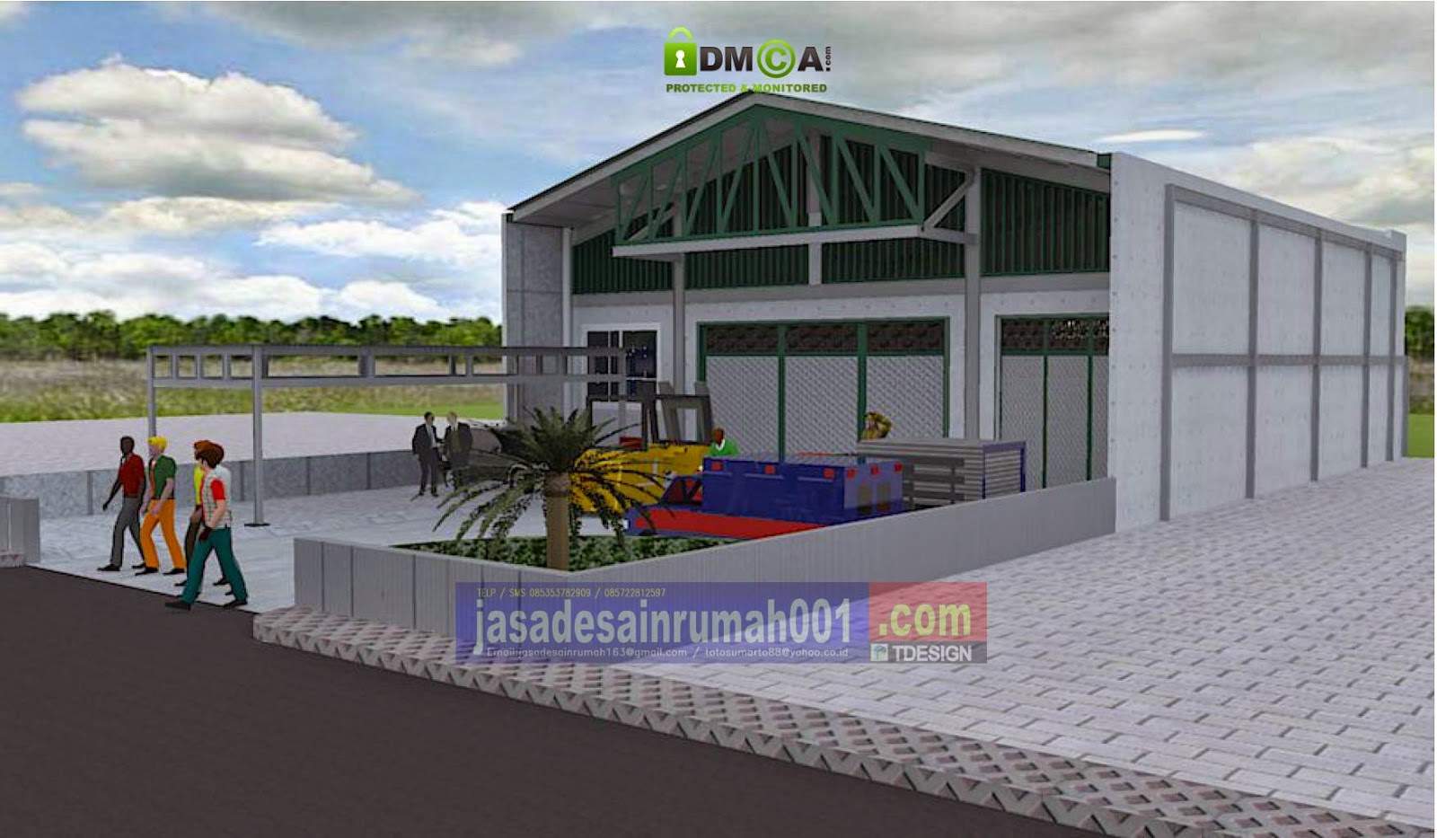 JASA DESAIN RUMAH T DESIGN DESAIN GUDANG KONTRUKSI BAJA WF