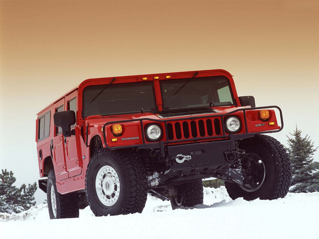 Red Hummer H1 Desktop Wallpapers | Urban Art Wallpaper