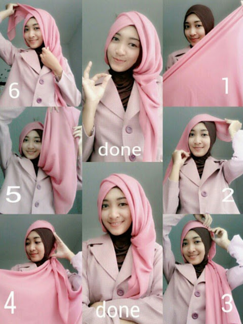 Tutorial hijab wisuda pashmina terbaru