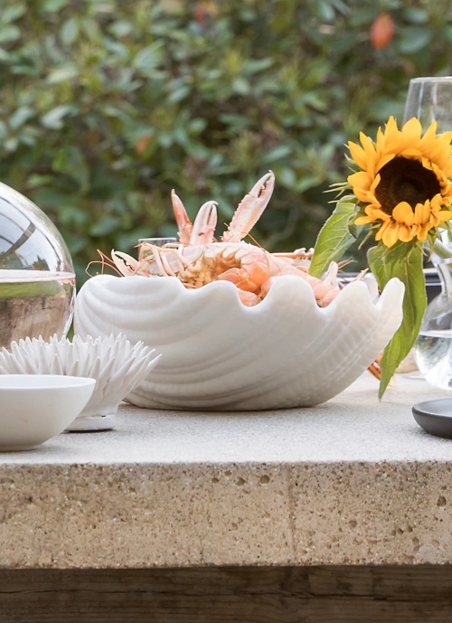 Ceramic Clam Shell Bowl Salad Bowl Idea