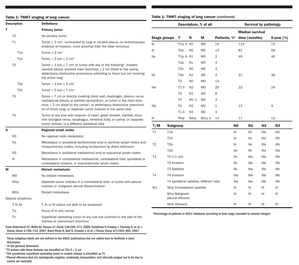 Non Small Cell Lung Cancer Staging