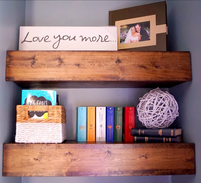 Chunky Wood Floating Shelves DIY