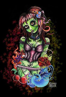 Zombie Girl Tattoo - zombie girl cartoon