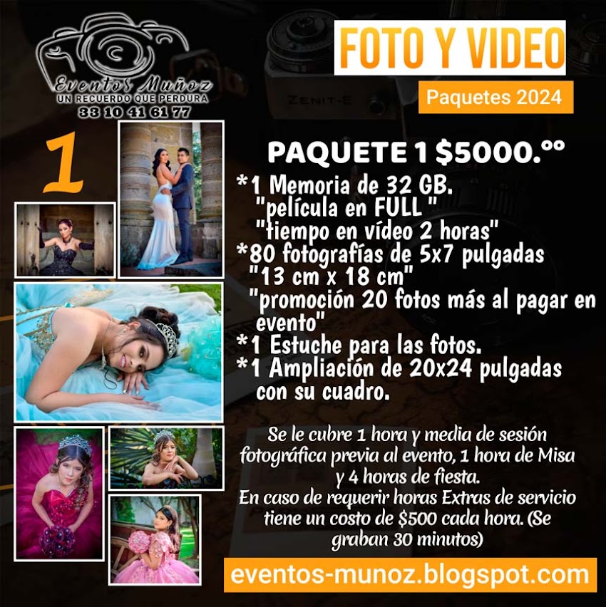 Paquetes de Fotografía y Video