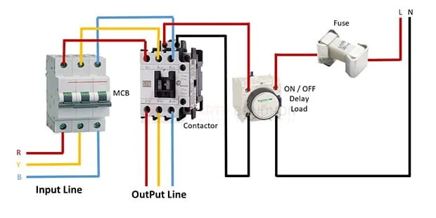 3-phase contactor circuit diagram