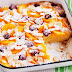 Warm peach and almond dessert cake recipe