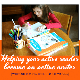 A fun, hands-on writing curriculum to help your active reader become a writer too